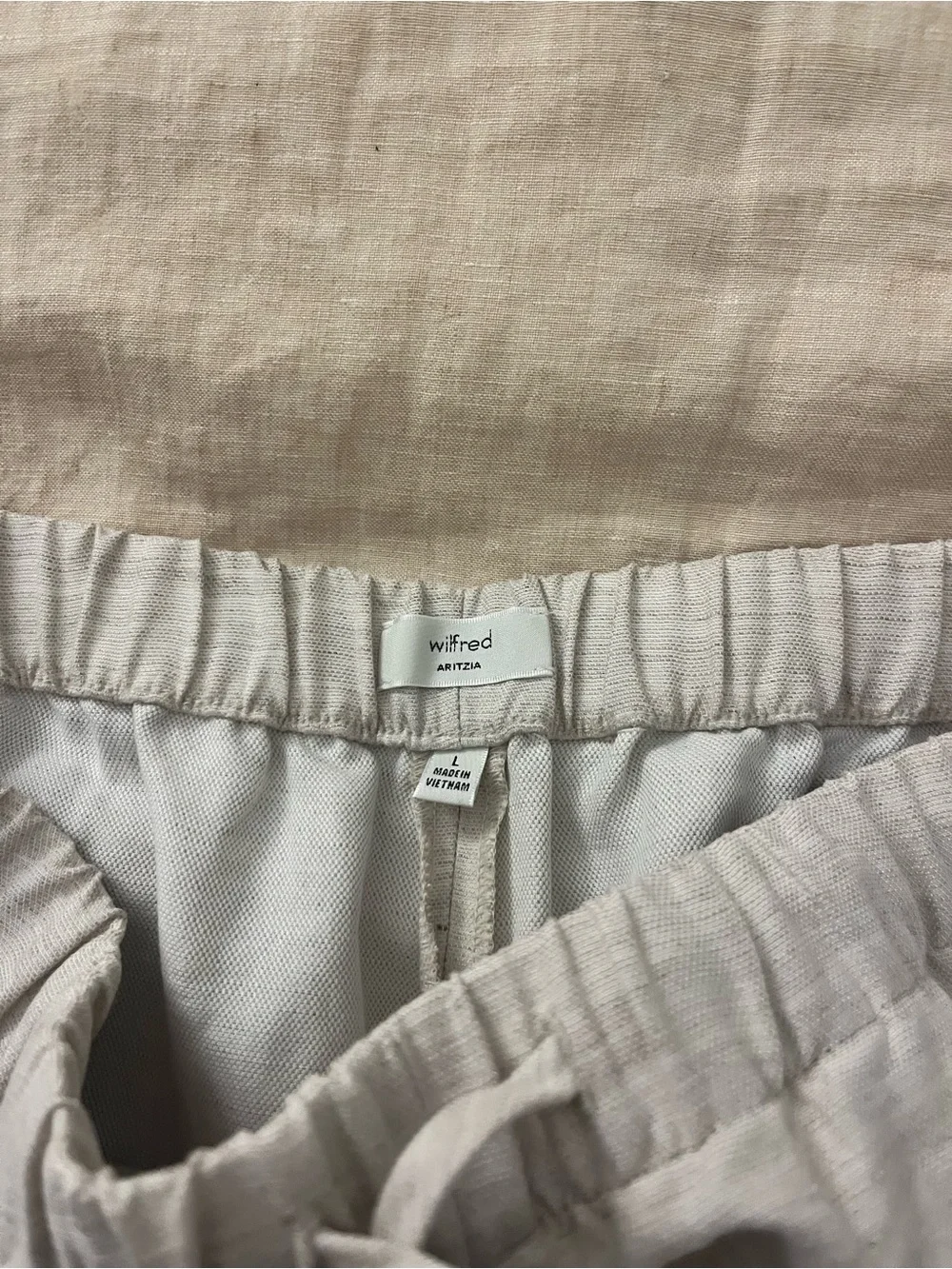 NWOT Aritzia Lodge Pant CruiseLinen in Natural Ecru